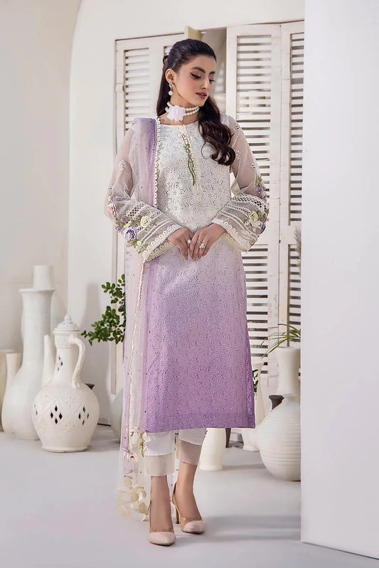 Hand Embroidered Pure Cotton Chikankari Suit