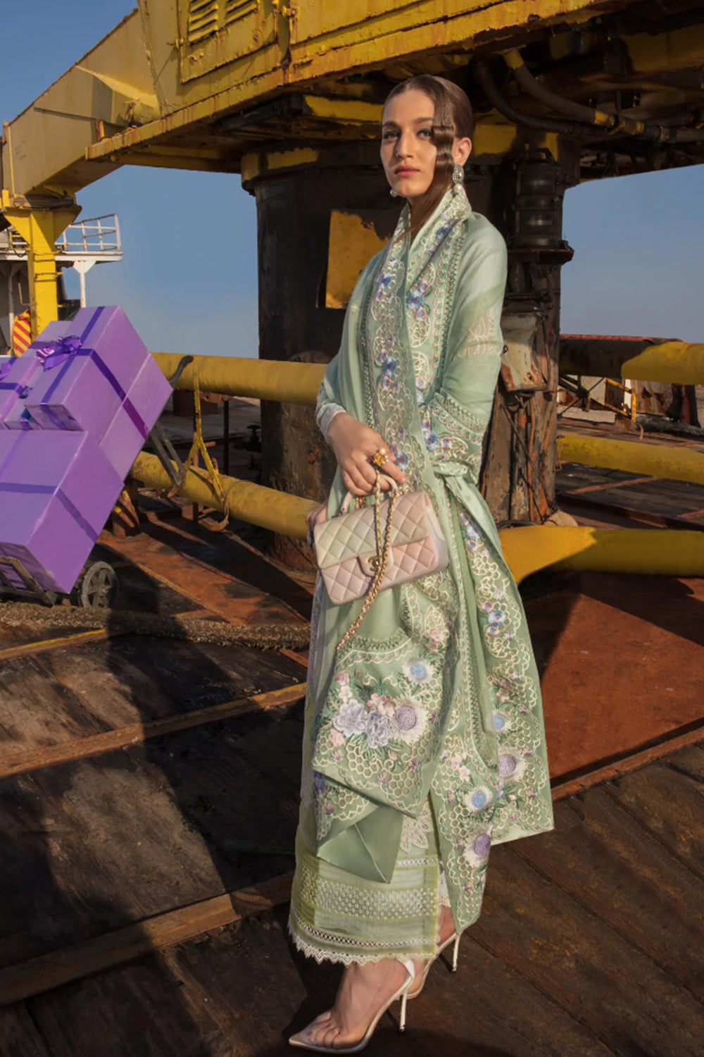 Pastel Embroidered Lawn Suit