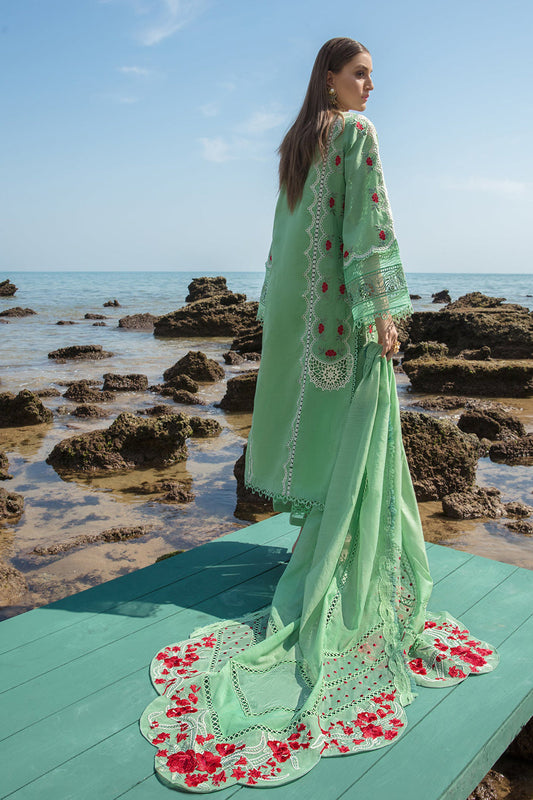 Jade Green Cutwork Lawn Suit