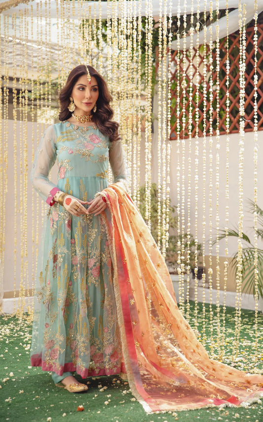 Sequins Embroidered Pastel Anarkali