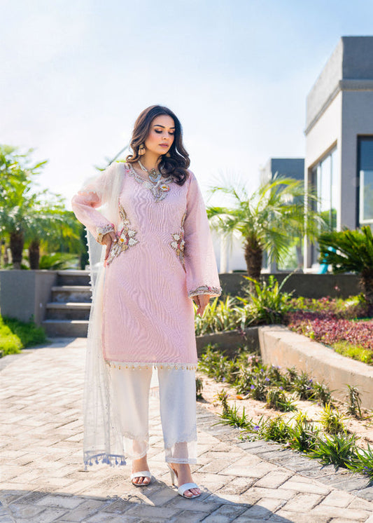 Readymade Pink Cotton Suit Size 48
