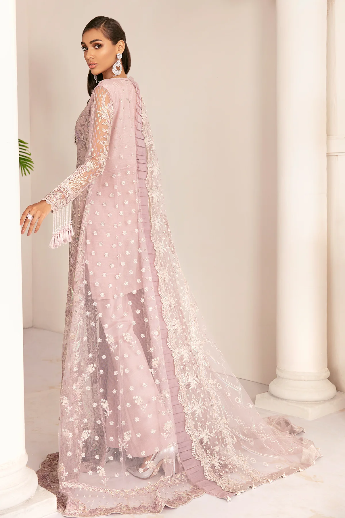 Pink Salt Embroidered Suit