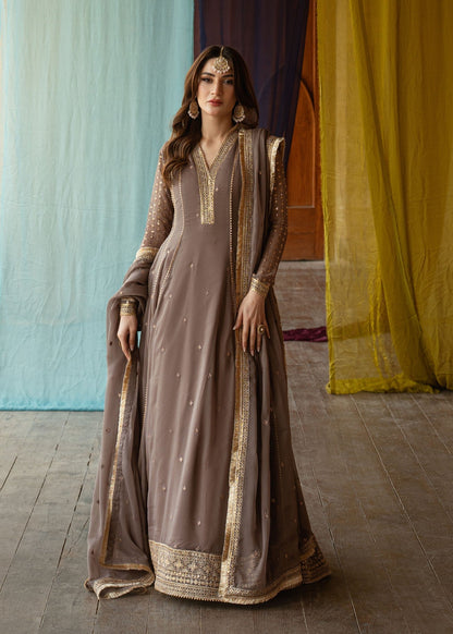 Peach Chiffon Embroidered Salwar Kameez Online in Sri Lanka India Australia