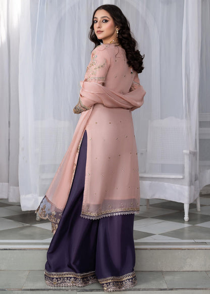 Peach Designer Sharara Gharara Online in UK USA Canada