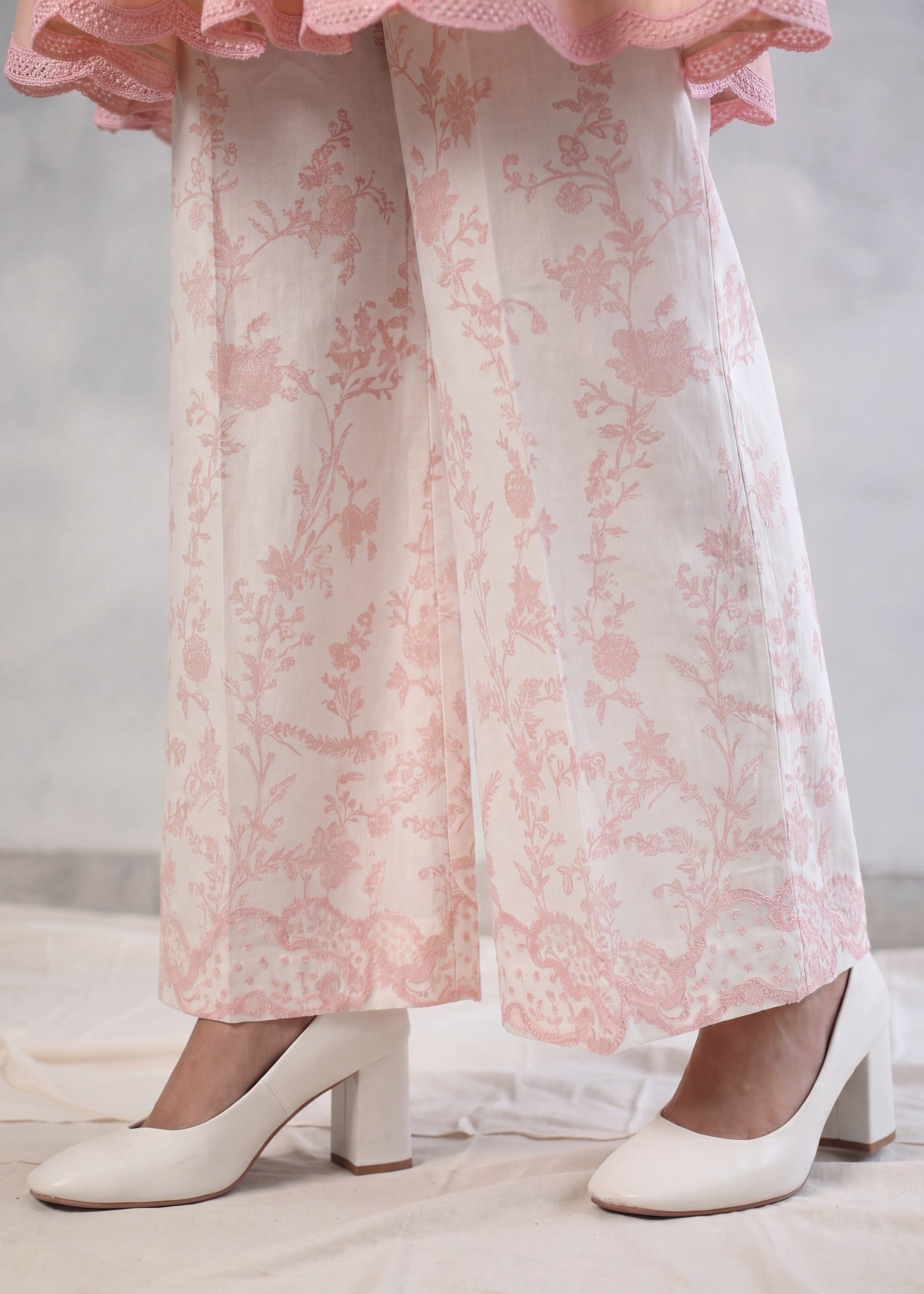 Peach Embroidered Lawn Kurti Online in Dubai DXB UAE Abudhabi Meena Bazaar