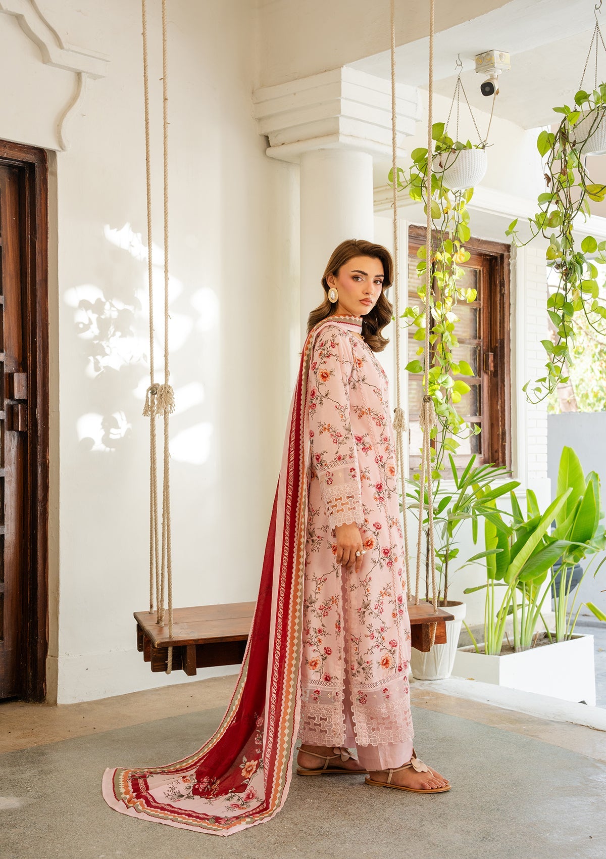 Peach Lawn Suit for Women Online in Dubai DXB UAE Abudhabi Meena Bazaar