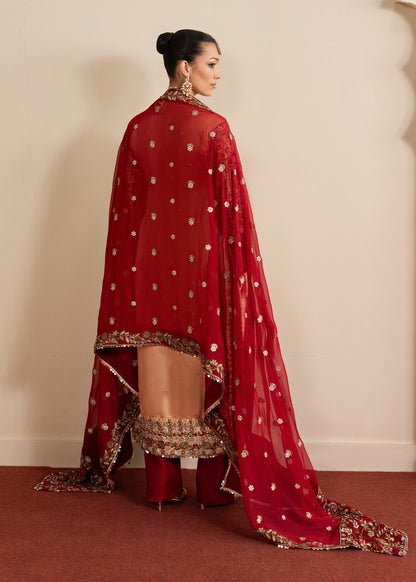 Peach Orange Embroidered Dupatta Suit Online in Sri Lanka India Australia