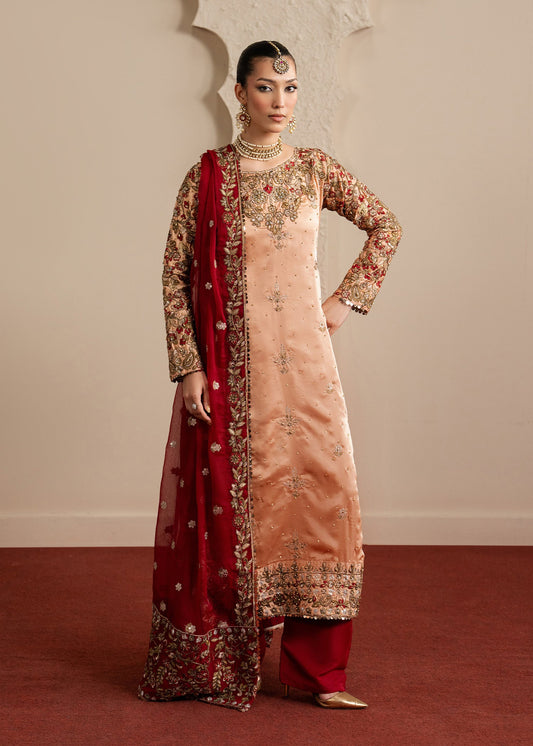Peach Orange Festive Wear Pakistani Suit Online in Dubai DXB UAE Abudhabi Meena Bazaar