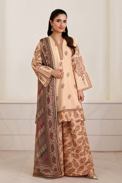 Peach Orange Lawn Daily Wear Salwar Suit Online in Dubai UAE Abudhabi Ajman Sharjah