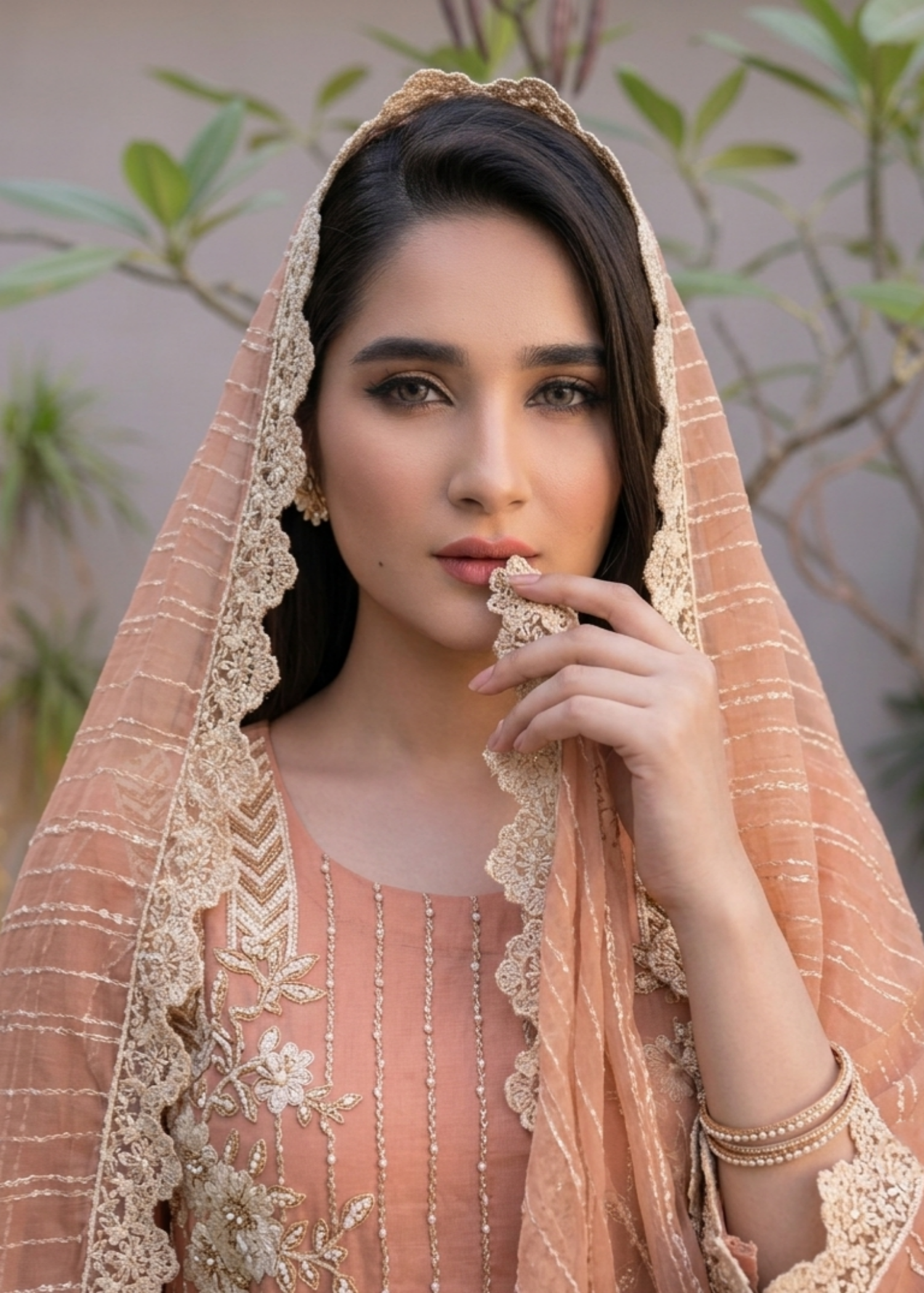 Peach Organza Embroidered Pakistani Suit Online in Dubai UAE Abudhabi Ajman Sharjah
