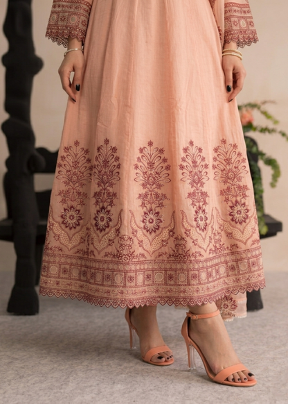 Peach Pink Cotton Festive Wear Suit Online in Dubai UAE Abudhabi Ajman Sharjah