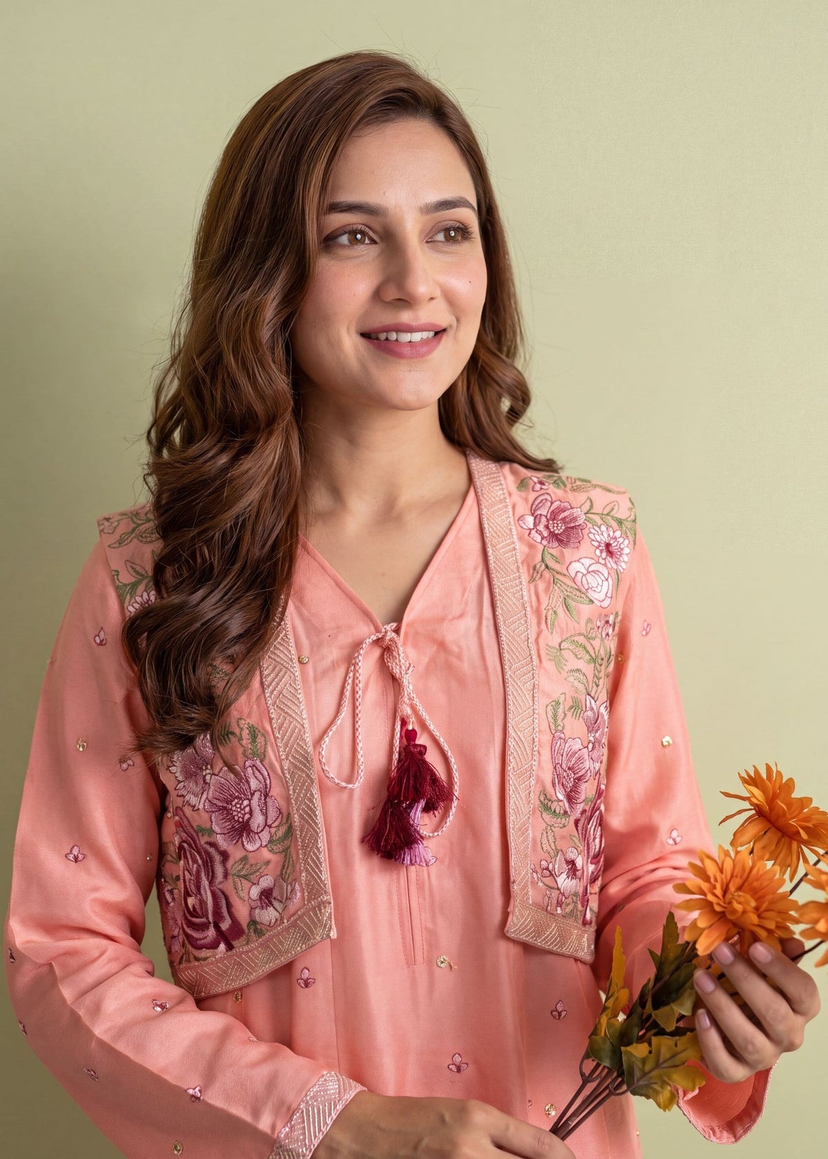 Peach Pink Dhanak Winter Wear Salwar Suit Online in Dubai UAE Abudhabi Ajman Sharjah