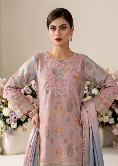 Peach Pink Pakistani Farshi Shalwar Raw Silk Online in Dubai DXB UAE Abudhabi Meena Bazaar