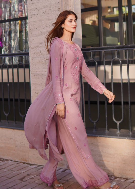 Peach Pink Sequence Tilla Work Raw Silk Salwar Suit Online in Sri Lanka India Australia