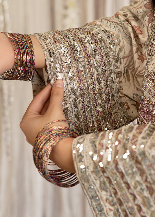 Peach Pink Tilla Sequin Work Shalwar Kameez Online in UK USA Canada