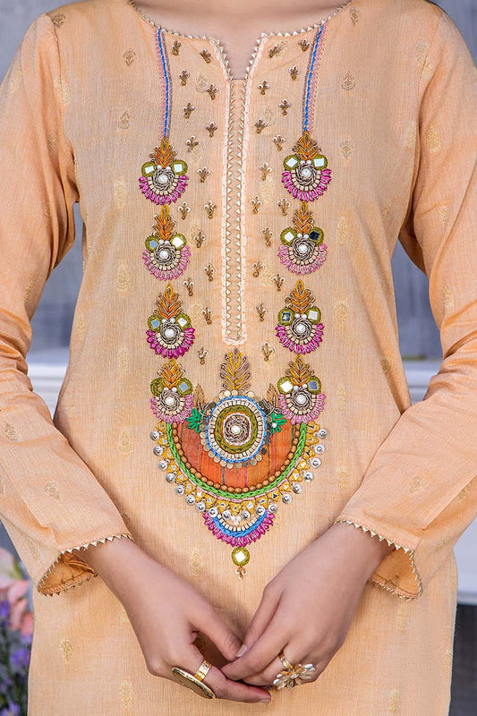 Readymade Pure Cotton Suit with Mirror Work