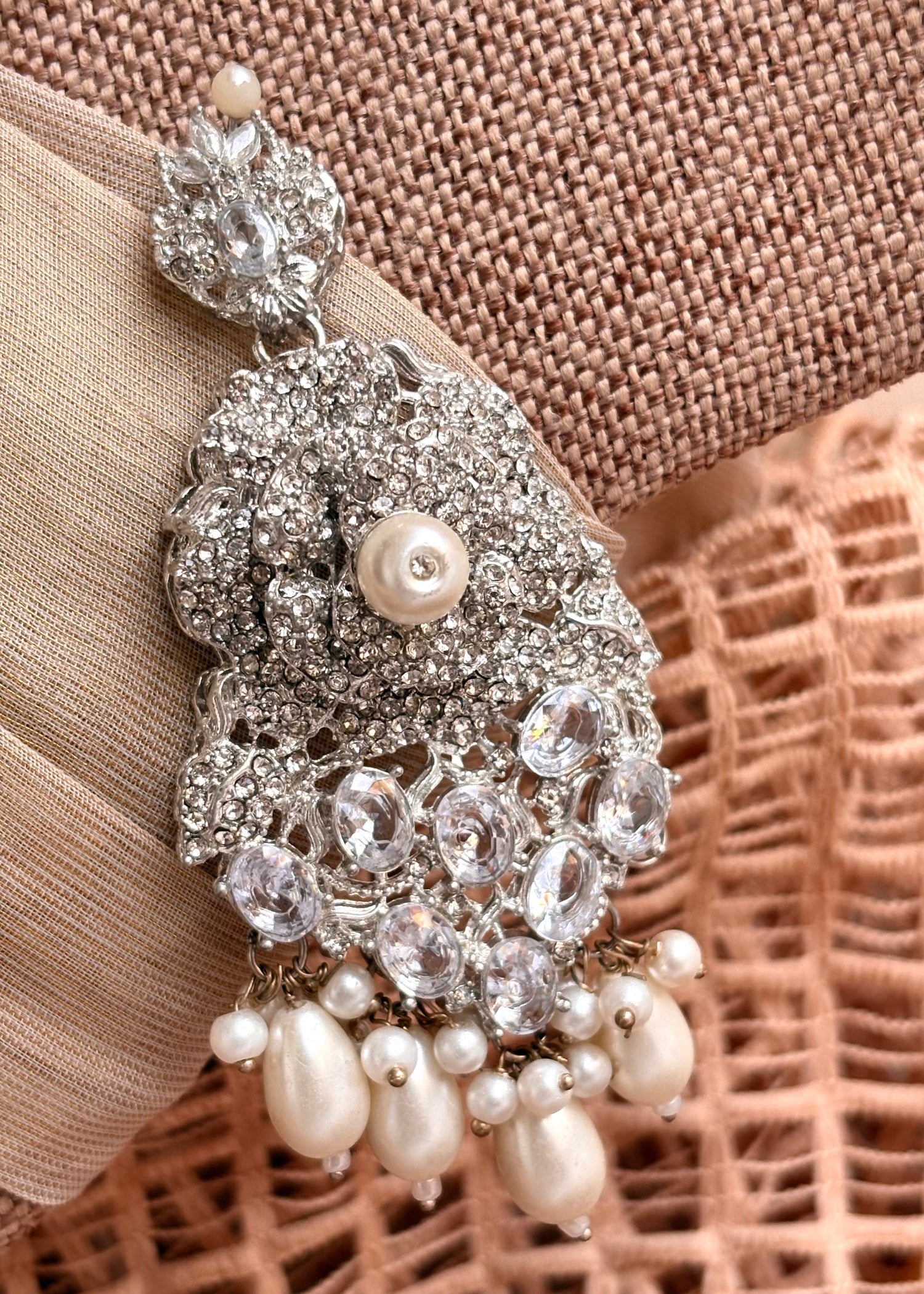 Pearl Silver Choker Jewellery Set Online in KSA Riyadh Saudi Arabia Oman Bahrain Qatar