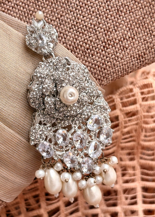 Pearl Silver Choker Jewellery Set Online in KSA Riyadh Saudi Arabia Oman Bahrain Qatar