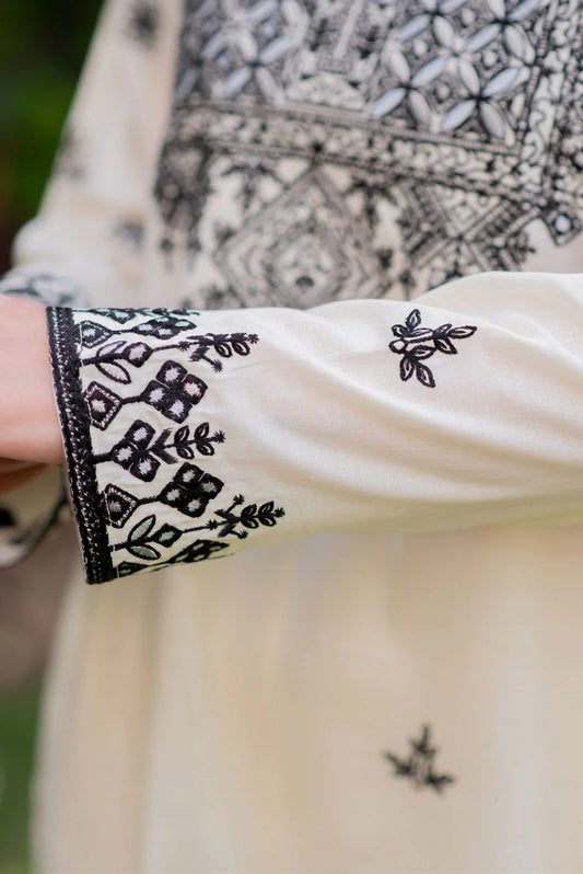Pearl White Kurta with Straight Pants