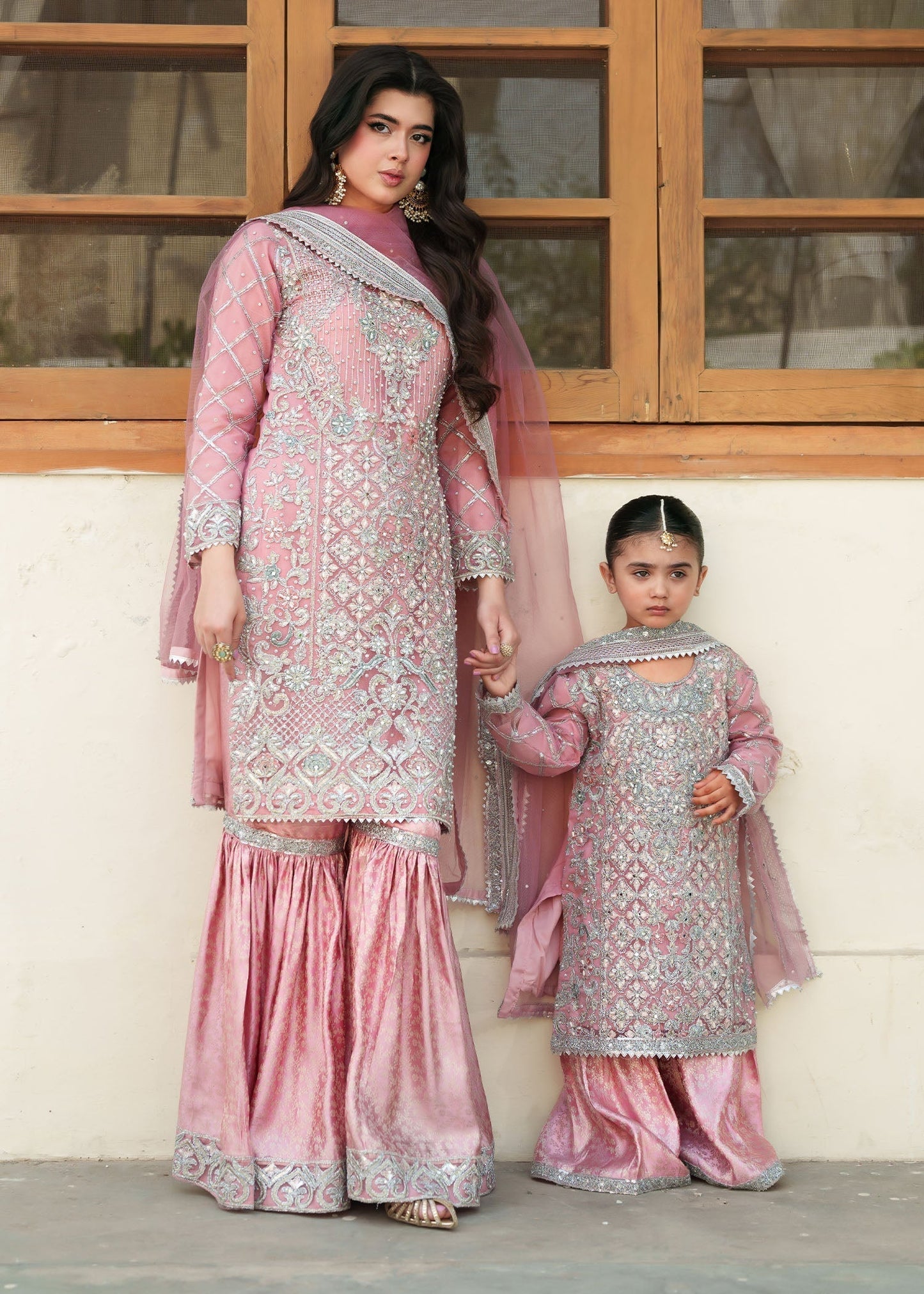 Pink Chiffon Partywear Suit for Kids Online in Sri Lanka India Australia
