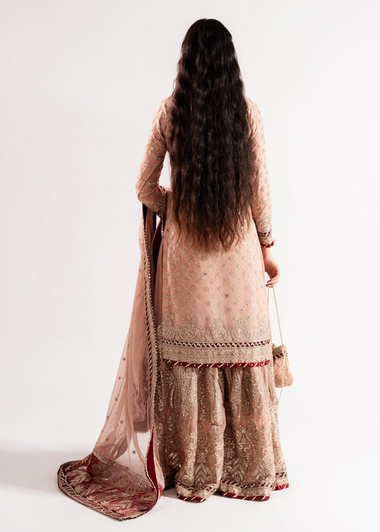 Pink Chiffon Sharara with Dupatta Online in Dubai DXB UAE Abudhabi Meena Bazaar