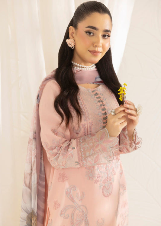 Pink Cotton 3 Piece Salwar Kameez Online in Dubai DXB UAE Abudhabi Meena Bazaar