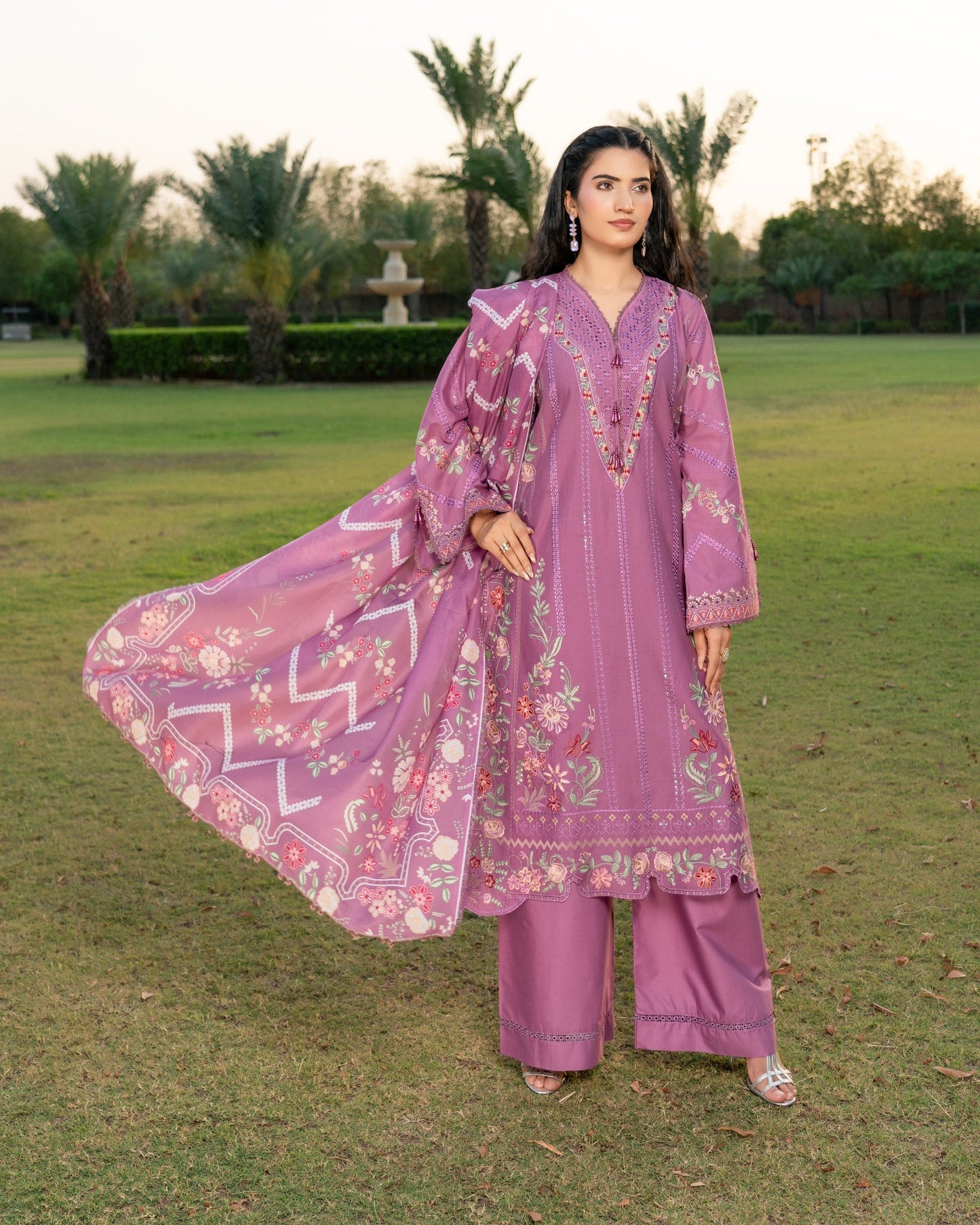 Pink Designer Lawn Suit Online in Sri Lanka India Australia