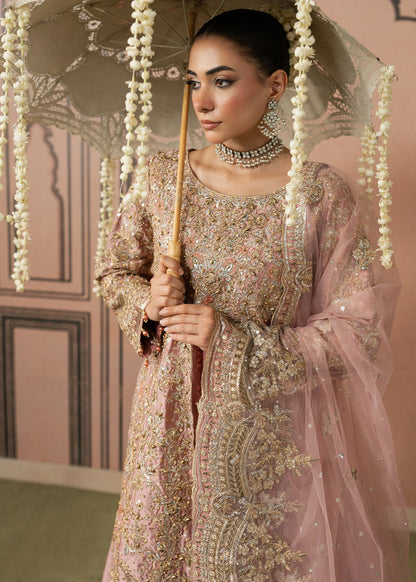 Pink Embroidered Charmuse Pakistani Wedding Dresses Online in KSA Riyadh Saudi Arabia Oman Bahrain Qatar