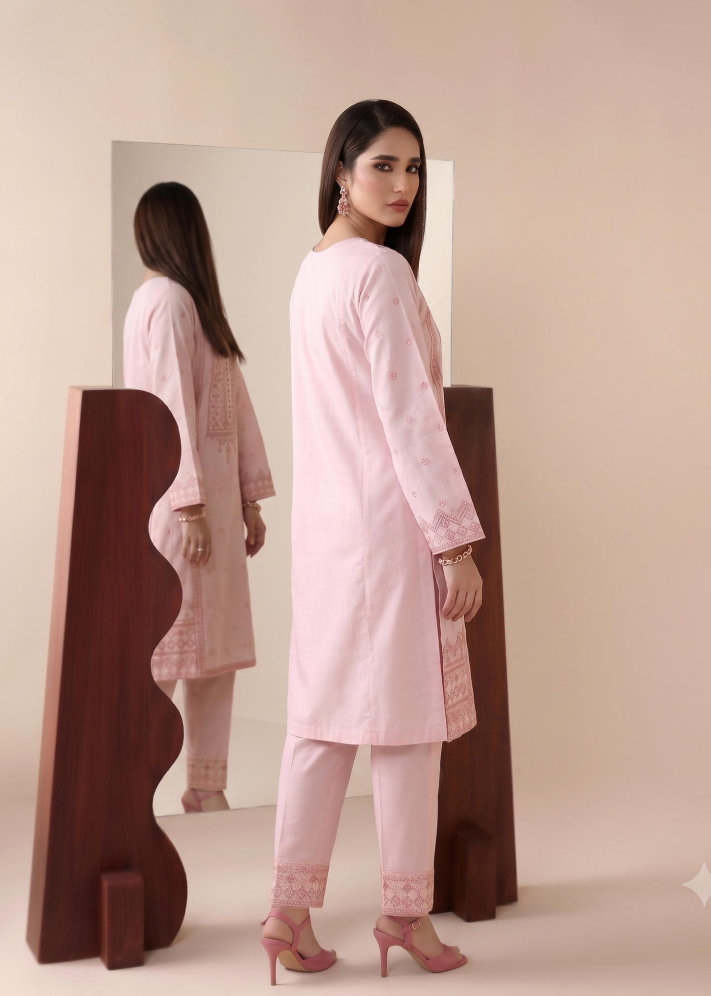 Pink Embroidered Lawn Party Wear Suit Online in Sri Lanka India Australia