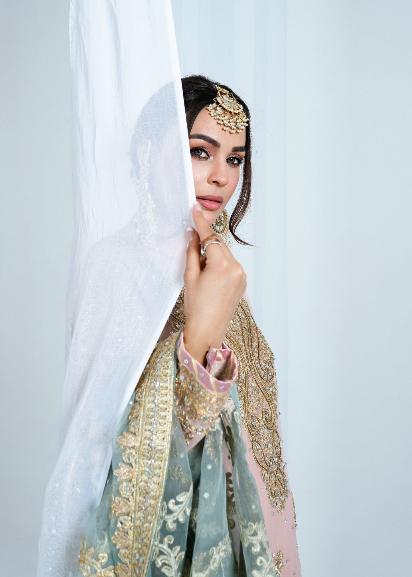 Pink Hand Embellished Chiffon Sharara Online in Sri Lanka India Australia