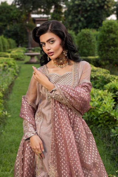 Pink Hand Embellished Organza Pakistani Wedding Dresses Online in Sri Lanka India Australia