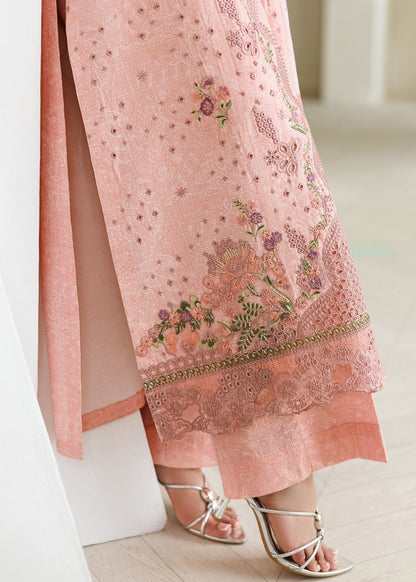 Pink Lawn 3 Piece Daily Wear Suit Online in KSA Riyadh Saudi Arabia Oman Bahrain Qatar