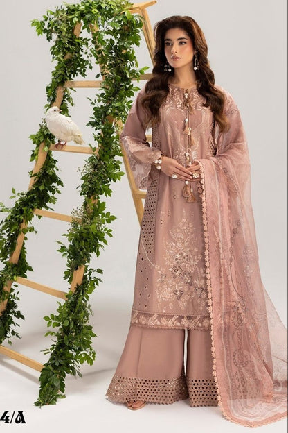 Pink Lawn Cotton Stitched Salwar Suit Online in Dubai UAE Abudhabi Ajman Sharjah