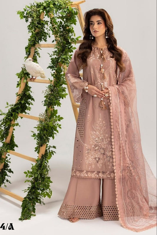 Pink Lawn Cotton Stitched Salwar Suit Online in Dubai UAE Abudhabi Ajman Sharjah
