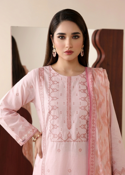Pink Lawn Embroidered 3 Piece Party Suit Online in Sri Lanka India Australia