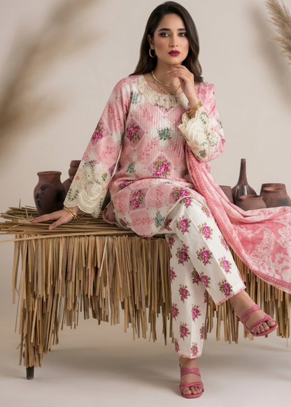 Pink Lawn Embroidered Festive Wear Online in Dubai UAE Abudhabi Ajman Sharjah