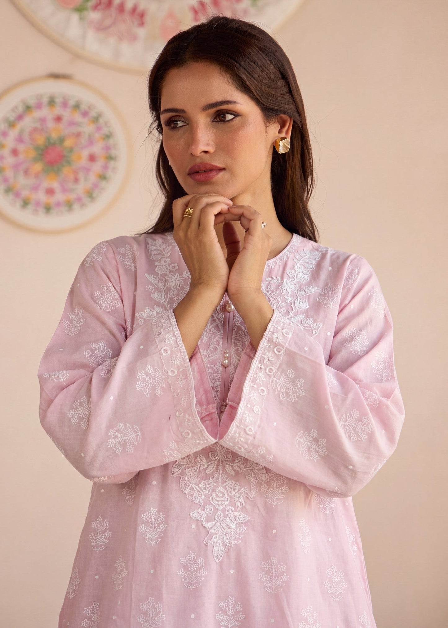 Pink Lawn Kurta Set Online in Sri Lanka India Australia