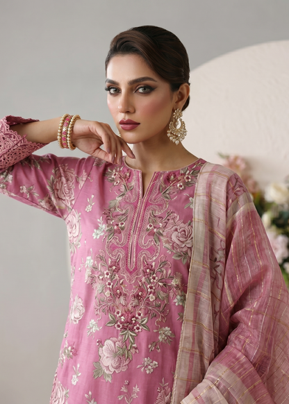 Pink Lawn Sharara Gharara Online in Dubai DXB UAE Abudhabi Meena Bazaar