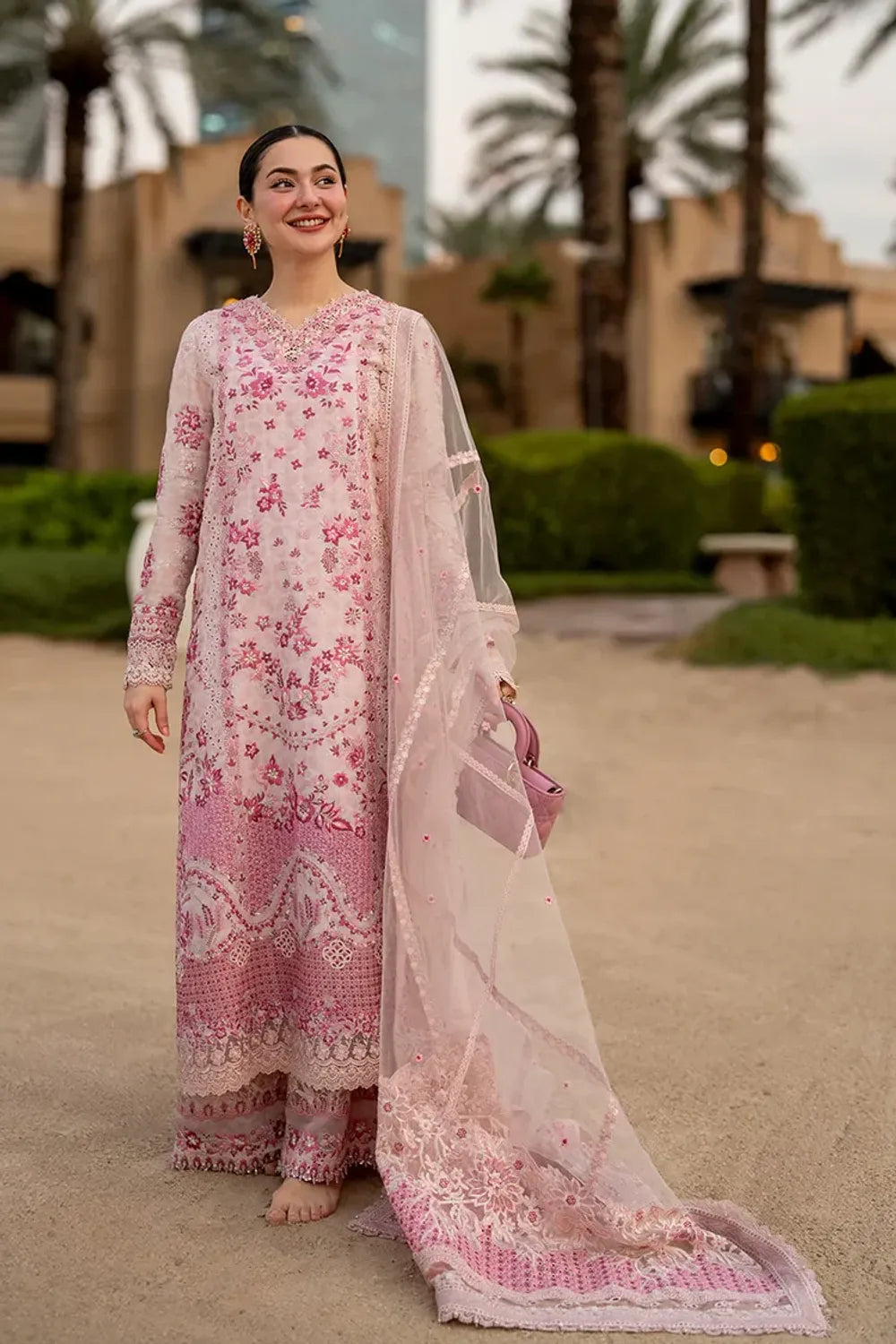 Pink Luxury Lawn Formal Suit Online in Dubai UAE Abudhabi Ajman Sharjah