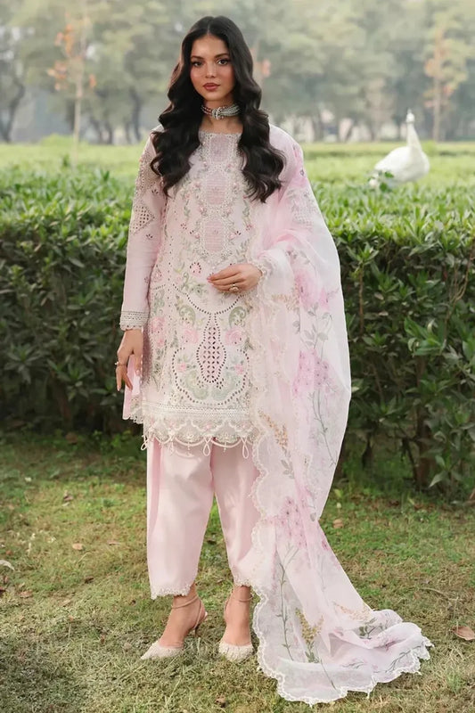 Pink Luxury Lawn Formal Wear Suit Online in Dubai UAE Abudhabi Ajman Sharjah