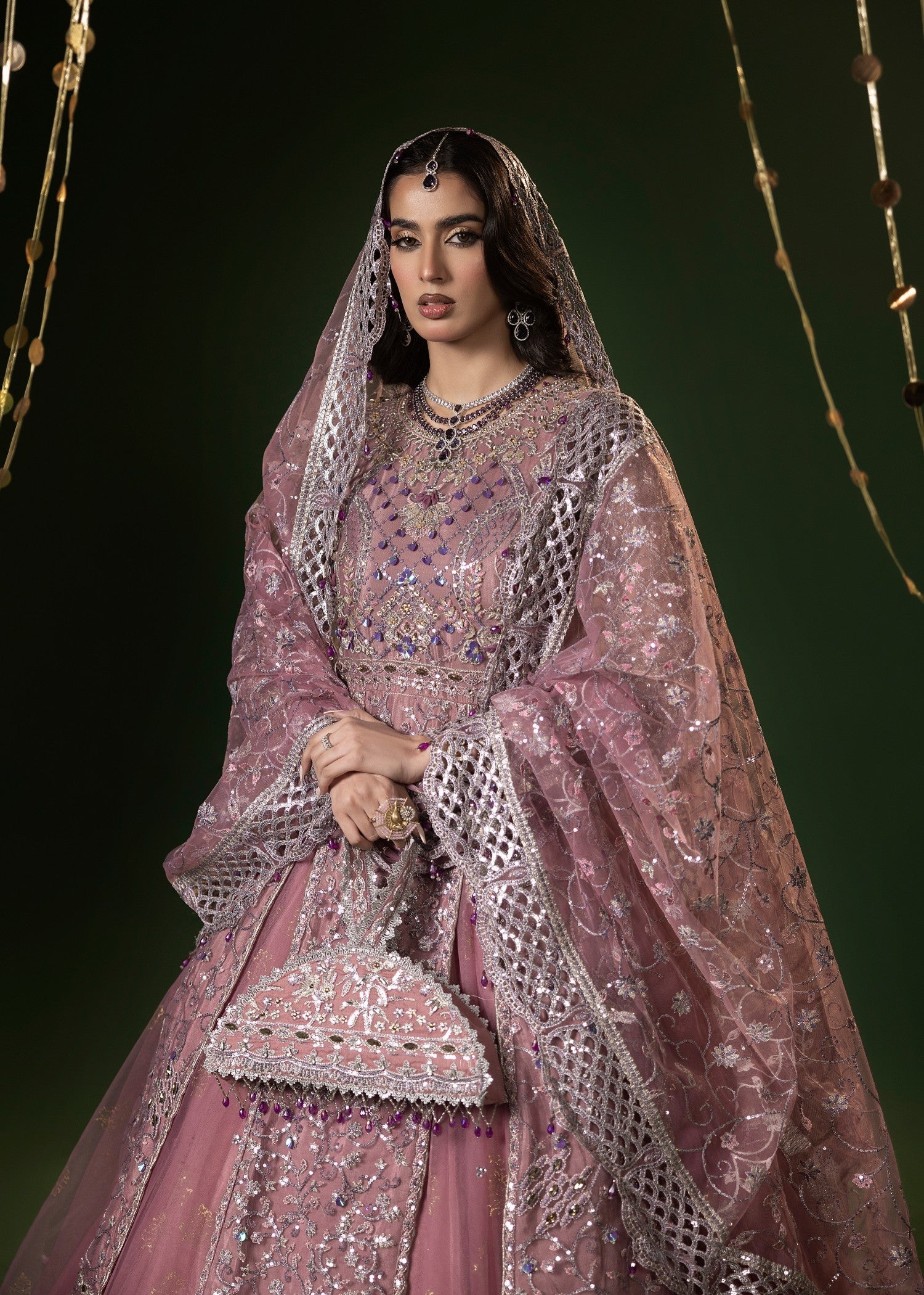 Pink Net Flared Lehenga with Dupatta Online in Sri Lanka India Australia