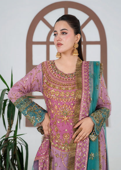 Pink Net Sharara Gharara with Dupatta Online in Sri Lanka India Australia