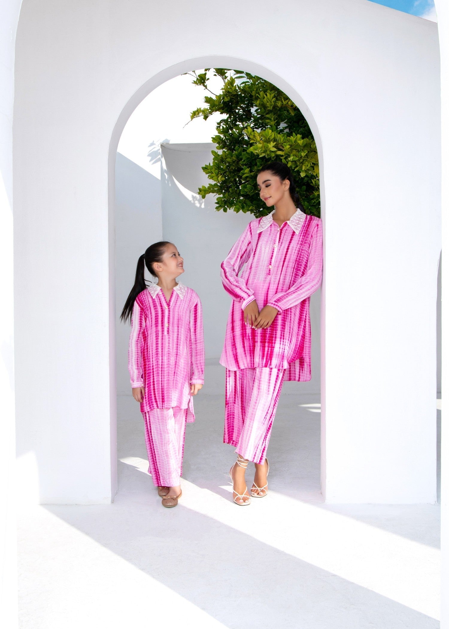 Pink Raw Silk Embroidered Co Ord Set Online in UK USA Canada
