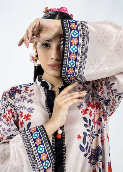 Pink Raw Silk Straight Cut Kurta with Culottes Online in KSA Riyadh Saudi Arabia Oman Bahrain Qatar
