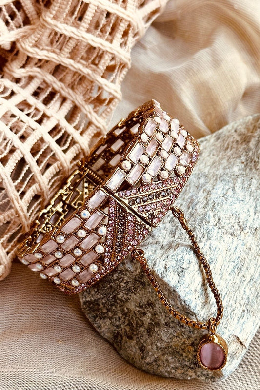 Pink Stone Work Bangles Online in Dubai UAE Abudhabi Ajman Sharjah