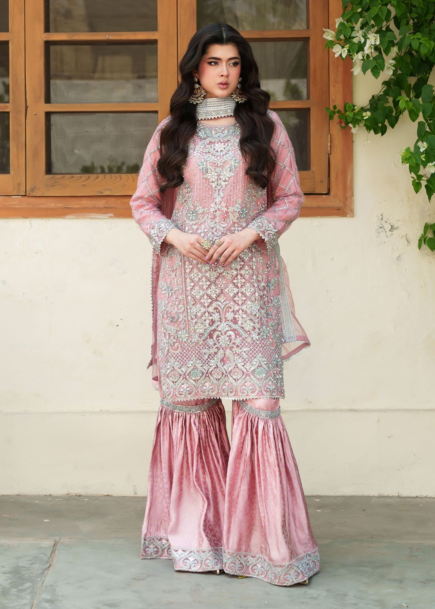 Pink Straight Leg Gharara Festive Wear Online in Sri Lanka India Australia
