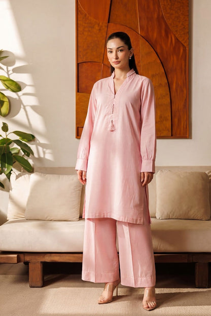 Pink Tassel Work Lawn Straight Kurta Suit Online in Dubai UAE Abudhabi Ajman Sharjah