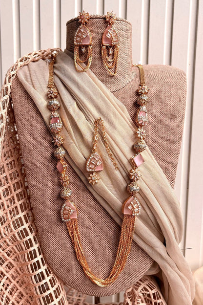 Pink Turkish Malaa Necklace Set Online in Dubai UAE Abudhabi Ajman Sharjah