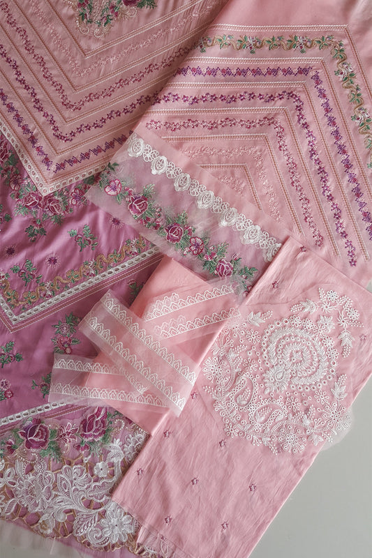 Frosty Pink Chikankari Lawn Suit