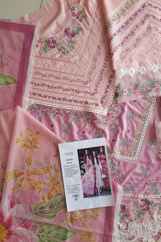 Frosty Pink Chikankari Lawn Suit